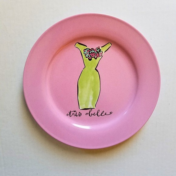 Boxed Set of 4 Vintage Rosanna by CIB 8” Salad Dessert Plates Fashion Dresses - Picture 8 of 8